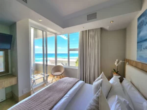 Partial ocean view from High Tide room at Waves of Grace in Herold’s Bay.