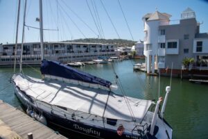 Waterfront apartment at Knysna Quays #8 Spinnaker Drive overlooking the Knysna lagoon.