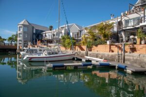 Private boat mooring at Knysna Quays #47 Spinnaker Drive with lagoon views.