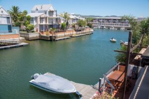 Waterfront home at Knysna Quays #17 Spinnaker Drive overlooking the Knysna lagoon.